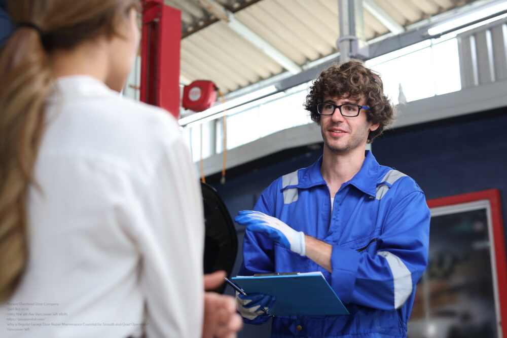 Man Technician Car Mechanical In Uniform Showing Car Maintenance